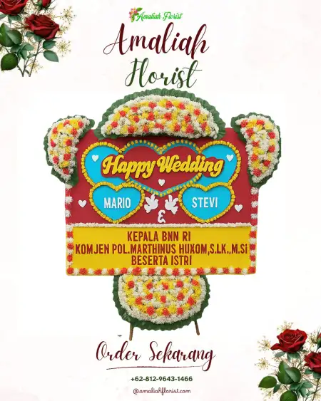 Papan Bunga Pernikahan Wereka